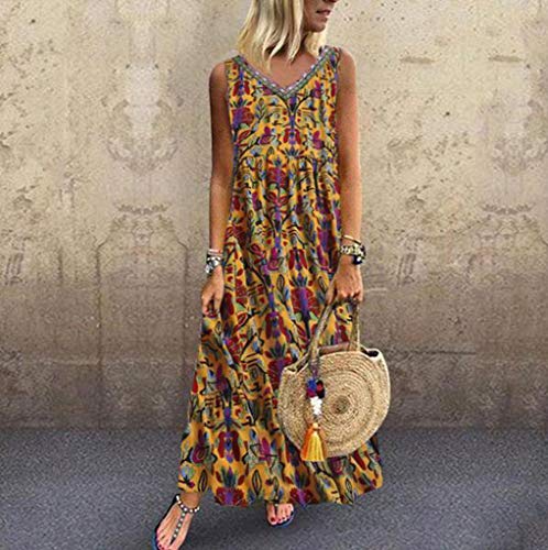 COZOCO Mujer Verano De Playa Vestido De Verano Vestido Verano Mujer Camiseta AlgodóN Casual Tallas Grandes Vestido De Tallas Grandes De Playa