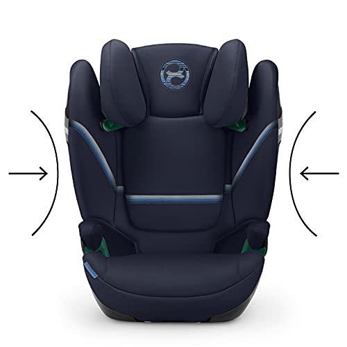 CYBEX Gold Silla de coche Solution S2 i-Fix, Para coches con y sin ISOFIX, 100 - 150 cm, De 3 a 12 años aprox. (15 - 50 kg), Azul (Navy Blue)