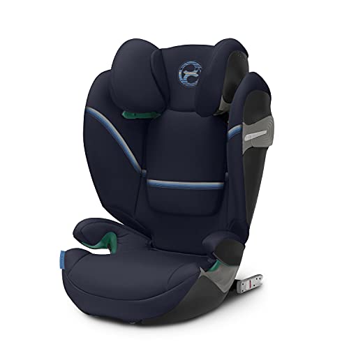 CYBEX Gold Silla de coche Solution S2 i-Fix, Para coches con y sin ISOFIX, 100 - 150 cm, De 3 a 12 años aprox. (15 - 50 kg), Azul (Navy Blue)