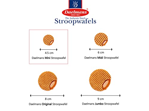 Daelmans Stroopwafels - Mini gofres de caramelo - 200 por caja - Auténticos gofres holandeses de caramelo - Stroopwaffels