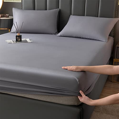 Daenlujec Ropa de Cama para Colchon Queen Lake Blue, Sábanas Ajustables Impermeables de Color sólido para niños, Funda Protectora para colchón de pañales, Todo Incluido para niños 180 * 200 cm