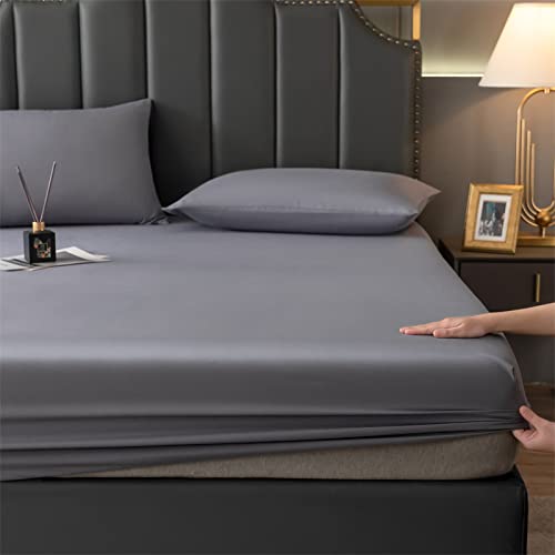 Daenlujec Ropa de Cama para Colchon Queen Lake Blue, Sábanas Ajustables Impermeables de Color sólido para niños, Funda Protectora para colchón de pañales, Todo Incluido para niños 180 * 200 cm