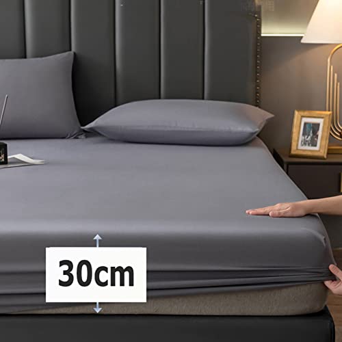 Daenlujec Ropa de Cama para Colchon Queen Lake Blue, Sábanas Ajustables Impermeables de Color sólido para niños, Funda Protectora para colchón de pañales, Todo Incluido para niños 180 * 200 cm