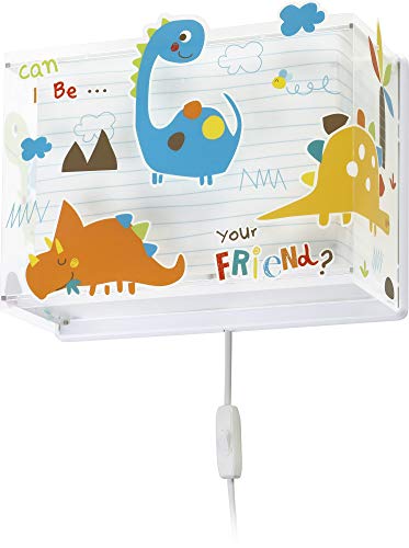 Dalber Lámpara Infantil Aplique Pared Dinosaurios Dinos Multicolor Animales