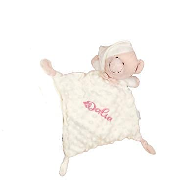 Danielstore- Dou Dou Atrapasueños Personalizado con Nombre Bordado Regalo para Baby Shower Color beige (Dou Dou osito)