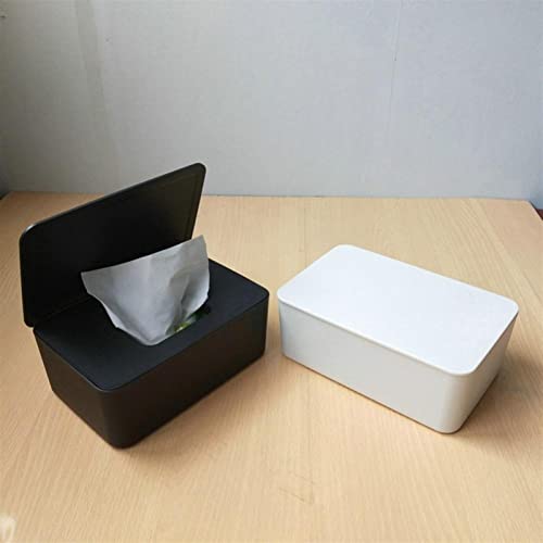 DYQ Caja de Tejido de plástico Tenedor de Tejido húmedo Toallitas de bebé Caja de Almacenamiento de Papel Toalla de Papel Dispensador de Toallas Inicio Servilleta Organizador (Color : Gris)