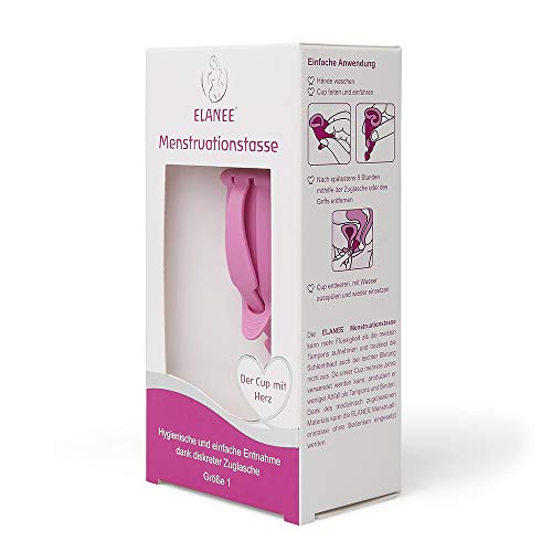 Elanee 740-00 Copa menstrual, Talla 1, Rosa, 10 gr