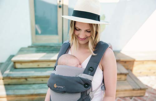 Ergobaby Cojín Bebé Easy Snug Cool Air, Cool Mesh Performance Gris, Medio