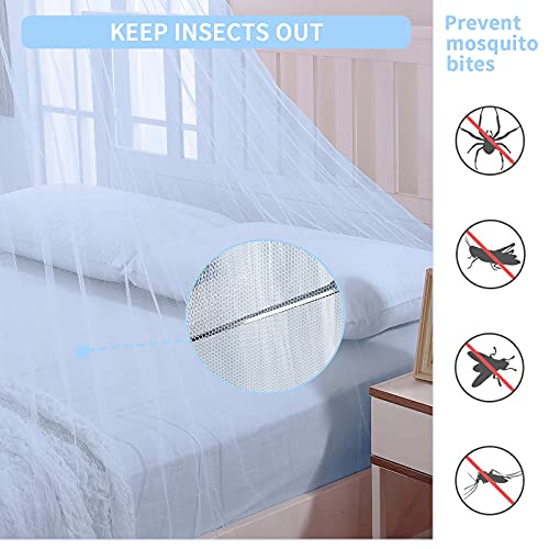 esafio Mosquitera Infantil, Mosquitera Grande Que Protege Contra Insectos Y Mosquitos, Mosquitera Repelente, Incluidos Materiales De InstalacióN. Cama Individual Y Mosquitera Para Cama Doble, Azul