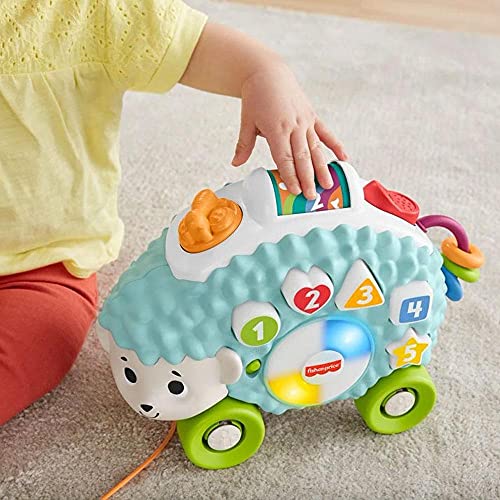 Fisher-Price-GHR16 Linkimals Happy Shapes Erizo, Juguete Interactivo para bebés con Luces y Sonidos, Multicolor, 13 x 33 x 21.6 cm (Mattel GHR16)