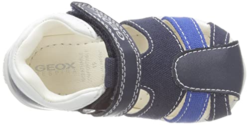 Geox B ELTHAN Boy, Primer Zapato de Andador Bebé-Niños, Navy/Royal, 21 EU