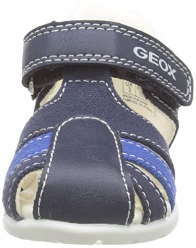 Geox B ELTHAN Boy, Primer Zapato de Andador Bebé-Niños, Navy/Royal, 21 EU