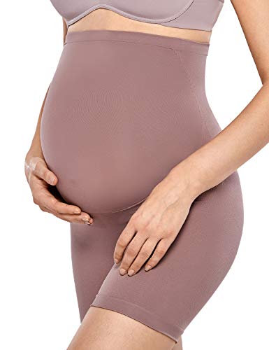 Gratlin Bragas para Embarazo sin Costura Shorts de Maternidad para Mujer Mochaccino M