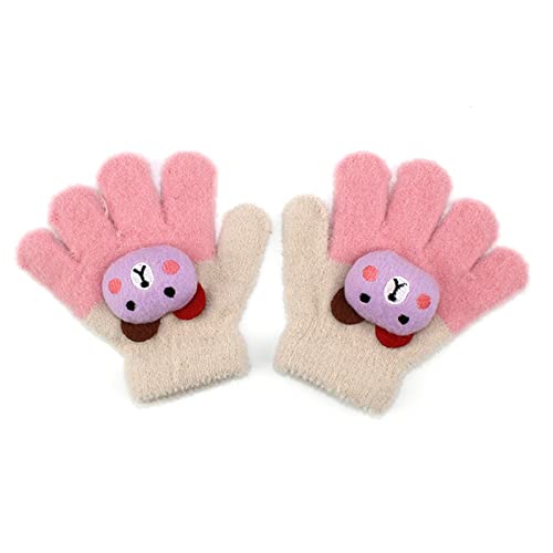 Guantes de Navidad 1 par Muñeca de Dibujos Animados Lindo bebé niños Guantes Invierno Woolen Boys niñas Mitones Grueso 3-6 años niños Mantienen el Dedo Caliente Guante pesadillas Antes de Navidad