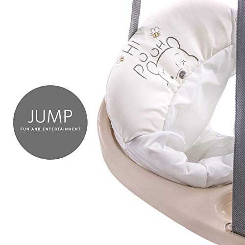 Hauck Jump 645079 Columpio Interior Baby Disney, A partir de 6 meses, Regulable en altura, Asiento acolchado, Fijacion sin crear agujeros, Pooh Cuddles, Beige