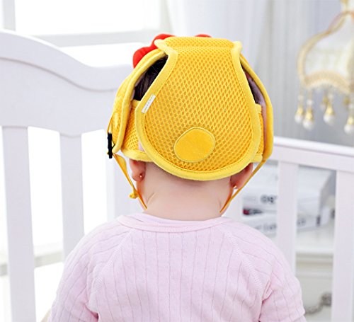 Hillento Casco de Seguridad del bebé, los niños Infantiles del niño Anti-colisión Frontal Tapa Protectora, arneses Ajustables Protector de Cabeza sin colchón Golpes de Cabeza, león