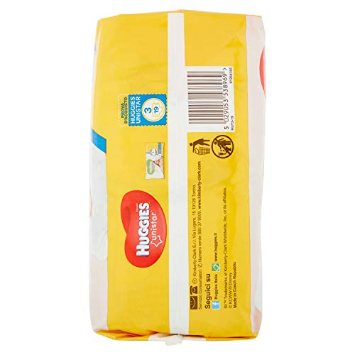 Huggies Unistar Pañales, Talla 3 (4-9 kg), 19 Pañales