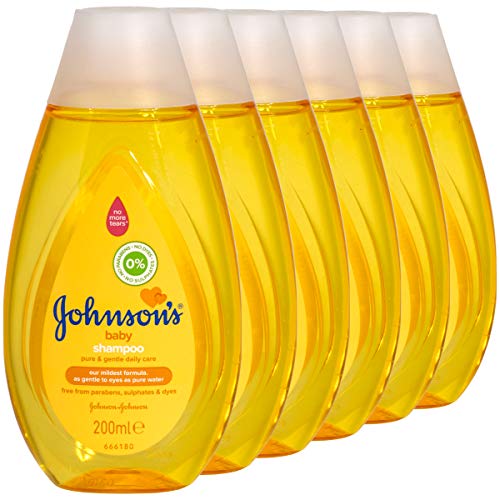 Johnson's Baby Champú 200 ml – Cuidado puro y suave – 6 unidades por paquete