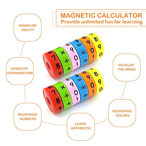 Juguetes de aprendizaje aritmética magnética, juguete de desarrollo cerebral de inteligencia, juguetes de bloques de números juguetes educativos para niños niños