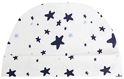 Kiddiezoom Manopla de algodón para bebés y niñas, paquete de 10 sombreros de algodón suave para bebés, guantes de guantes para arañazos, Paquete de 5 Sombreros Cielo Azul, M