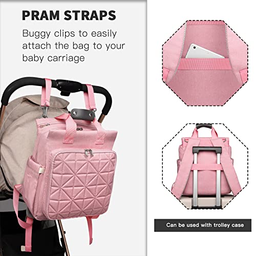 Kono Mochila para Pañales Bolso Cambiador Bebé Bolso de Viaje Impermeable Multifuncional para Mamá y Papá