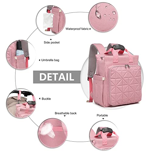 Kono Mochila para Pañales Bolso Cambiador Bebé Bolso de Viaje Impermeable Multifuncional para Mamá y Papá