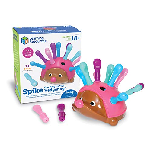 Learning Resources-Spike, el Erizo para Practicar Color Rosa, Juguete para desarrollar la motricidad Fina pequeños y de Preescolar, niños de 18 + Meses, Multi Colour (LER8904P)