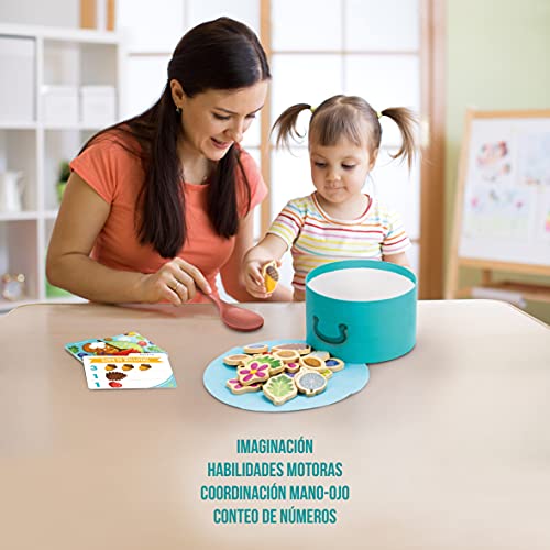 Ludilo - Sopa De Bellotas, Juegos Educativos Niños 2 Años O Más, Juegos De Mesa para Niños, Juguetes Niños 2 Años, Aprender A Contar, 1 Único Jugador