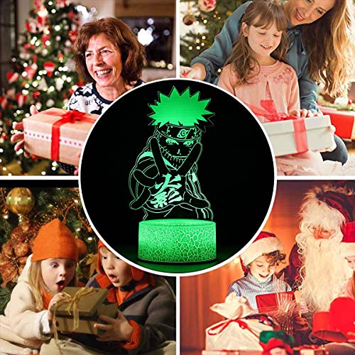 Luz De Noche De Ilusión 3d Para Niños, Lámpara De Escritorio Led 3 Patrones y Luz De Noche De Decoración De Cambio De 16 Colores, Regalos De Cumpleaños De Navidad Para Niño y Niña