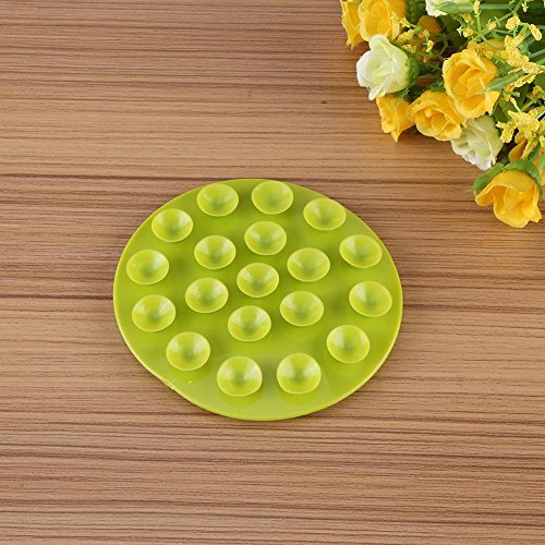 Magic Suction - Estera mágica de succión para bebés y niños Ventosas de doble cara Plato antideslizante Tazón Cubiertos Mantel individual(verde)