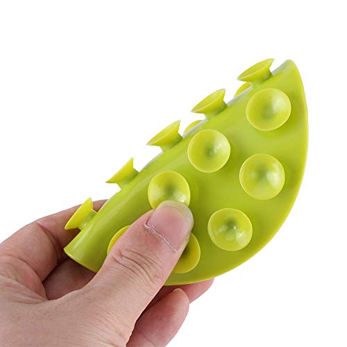 Magic Suction - Estera mágica de succión para bebés y niños Ventosas de doble cara Plato antideslizante Tazón Cubiertos Mantel individual(verde)