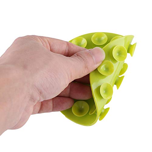 Magic Suction - Estera mágica de succión para bebés y niños Ventosas de doble cara Plato antideslizante Tazón Cubiertos Mantel individual(verde)