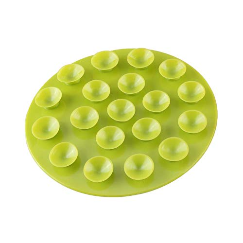 Magic Suction - Estera mágica de succión para bebés y niños Ventosas de doble cara Plato antideslizante Tazón Cubiertos Mantel individual(verde)