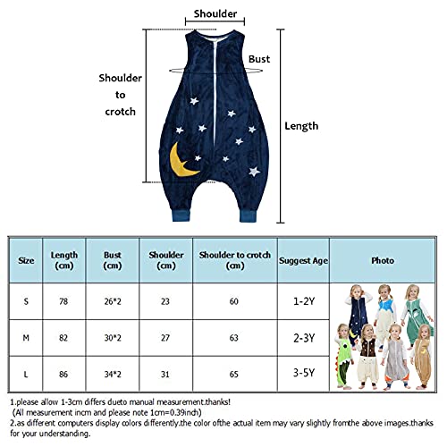 mama stadt Saco de Dormir de Animales para Bebés con Pies, Pijama Unisex Sin Mangas para Niñas Niños Pijama de Franela de Una Pieza 4 Estaciones para 3-5 años, Búho Amarillo