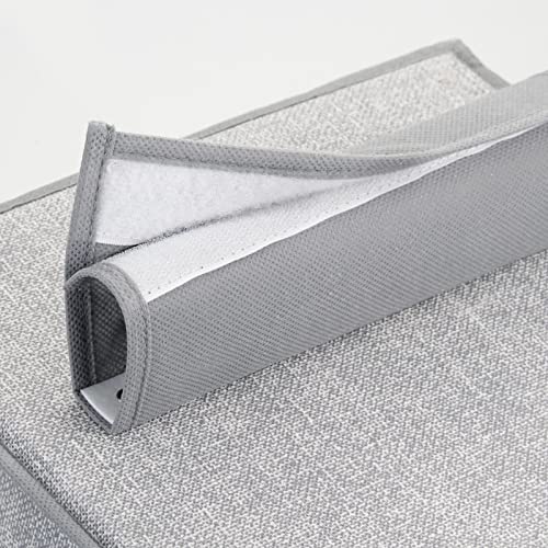 mDesign Juego de Dos Organizadores de Ropa – Estanteria Colgante en Tela para Guardar y organizar articulos de Bebe con 7 Compartimentos y 3 cajones – Cajas para Guardar Ropa, Juguetes - Gris