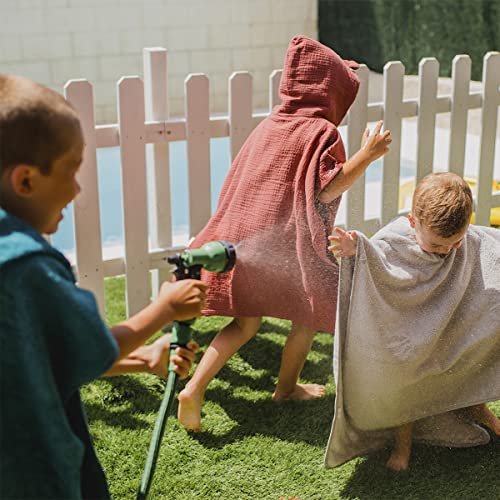 MIMUSELINA. Poncho de Rizo para bebé. Toalla Albornoz para bebés y niños con Capucha, sin Mangas. Poncho Playa niño. Poncho Piscina niño. Rizo ALGODÓN. Toalla Playa (Gris)