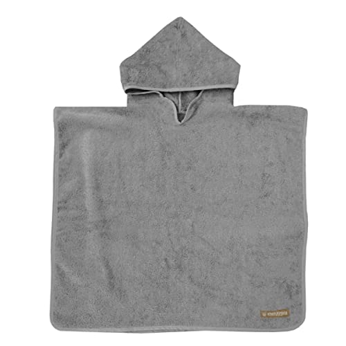 MIMUSELINA. Poncho de Rizo para bebé. Toalla Albornoz para bebés y niños con Capucha, sin Mangas. Poncho Playa niño. Poncho Piscina niño. Rizo ALGODÓN. Toalla Playa (Gris)