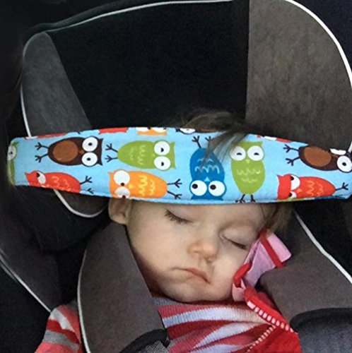 MINGZE 2 Piezas bebés El Soporte Cabeza Cinturón de Seguridad, Sillita de Coche y Asiento Dormir sujeción Segura protección posicionador la Cabeza Protector Reposacabezas Cuello para niños Bebé