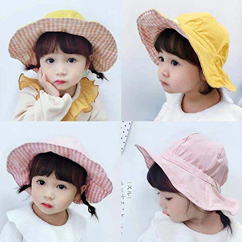 MK MATT KEELY Sombrero Bebe Verano Al Aire Libre Sombrero de Sol Reversible Gorra de Playa Plegable para Niños con Correa Ajustable, Edad 1-3