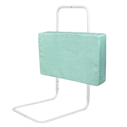 NAIZY Barrera de Seguridad Cama niño Barandilla de Cama bebés Protectores con Altura Ajustable de 5 Orificios para Camas de niños Camas y colchones para Padres Camas de Madera Maciza - 50 cm, Verde