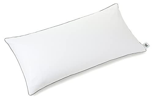 NATURECA Almohada de espelta 40 x 80 cm, Almohada Cervical con Funda Transpirable de algodón, Almohada Natural de cáscara de espelta orgánica, Almohada ortopedica Bio espelta