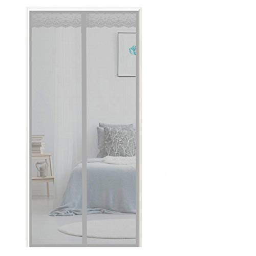 NO LOGO Cortina Mosquitera para Puertas 85x200cm Mosquiteras a Medida Cortina Protección para Puertas Sala de Estar Balcón, Gris