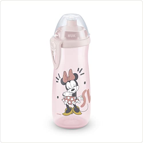 NUK Disney Sports Cup taza aprendizaje, a prueba de fugas y gran volumen, sin-BPA, 36+ meses, 450 ml, Minnie Mouse