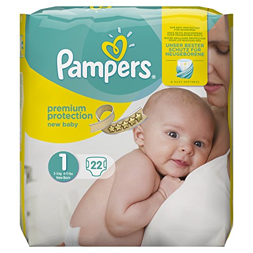 Pampers New Baby tamaño 1, 22 pañales, 2-5 kg