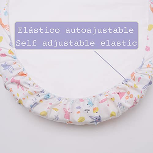 PEKITAS Sábanas 75x33cm / 72X33cm Ajustable para Colchón Capazo/Carro/Cochecito de Bebé Niños Niñas con Elástico Se Adapta a Julius Zöllner, Träumeland, Alvi Pack 2 uds