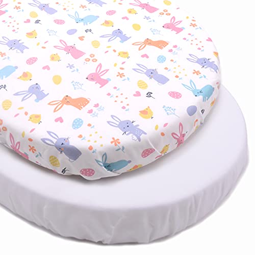 PEKITAS Sábanas 75x33cm / 72X33cm Ajustable para Colchón Capazo/Carro/Cochecito de Bebé Niños Niñas con Elástico Se Adapta a Julius Zöllner, Träumeland, Alvi Pack 2 uds