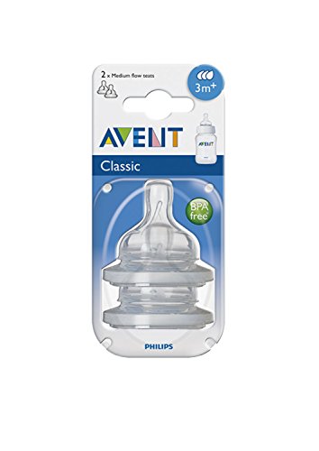 Philips AVENT Classic – Tetinas (flujo medio) transparente transparente Talla:6pk