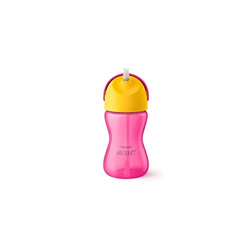 PHILIPS AVENT GIRL - Vaso para aprender a beber con pajita (300 ml)