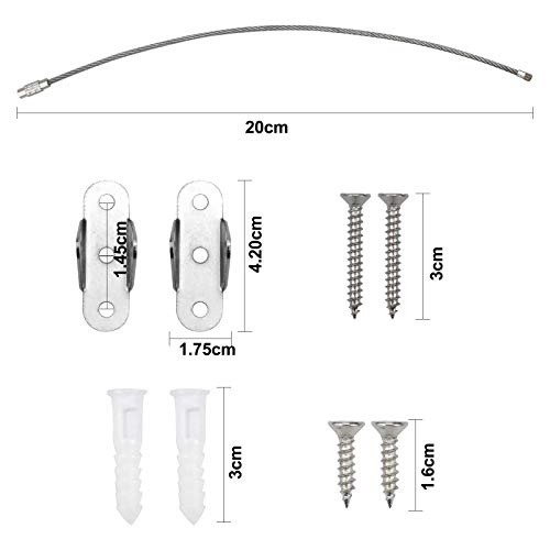 Pinsheng Correas para muebles antivuelco (6 paquetes), Kit de Correas de Anclaje de Pared para Muebles de Metal, Resistentes a Terremotos para Protección de Bebés/Mascotas