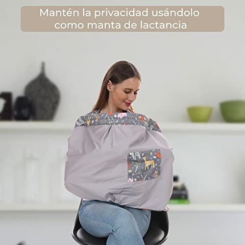 Portabebés recién nacidos, Fular portabebe hasta 15 kg (fácil de usar), Mochila de porteo y manta de lactancia